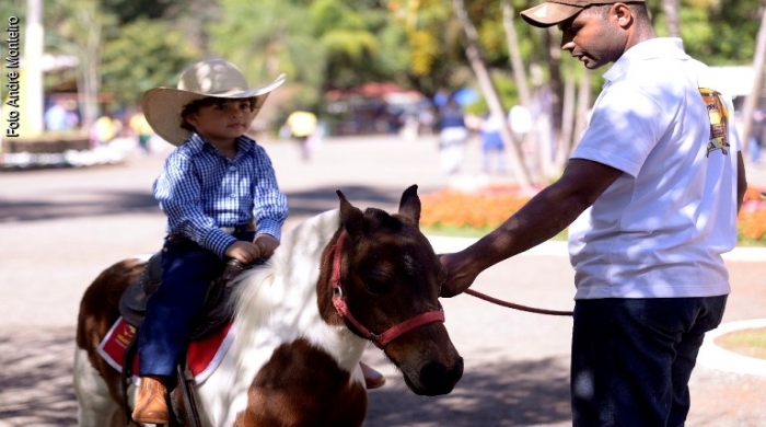 Passeios nos pôneis estão entre as atrações para os pequenos (Foto: André Monteiro)